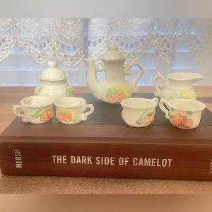 Vintage Painted Miniature Porcelain Tea Set